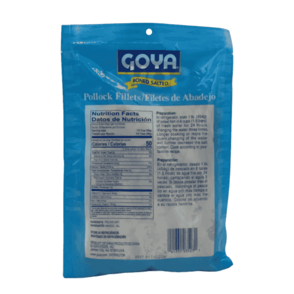 Filetes de Abadejo Salado Goya (1 lb / 454 g) - Imagen 2